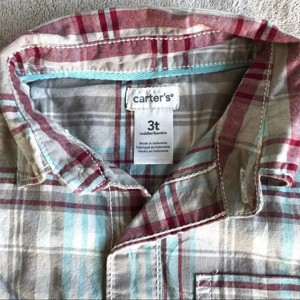 Carter’s Plaid long sleeve Button down